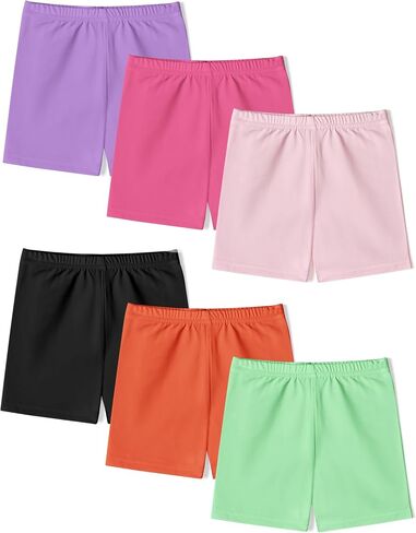 Girls Bike Shorts 6 Pack Toddler Biker Shorts Soft Stretchy Cartwheel Undershorts for Under Dresses and Dance in Kuwait