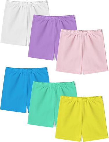 Girls Bike Shorts 6 Pack Toddler Biker Shorts Soft Stretchy Cartwheel Undershorts for Under Dresses and Dance in Kuwait