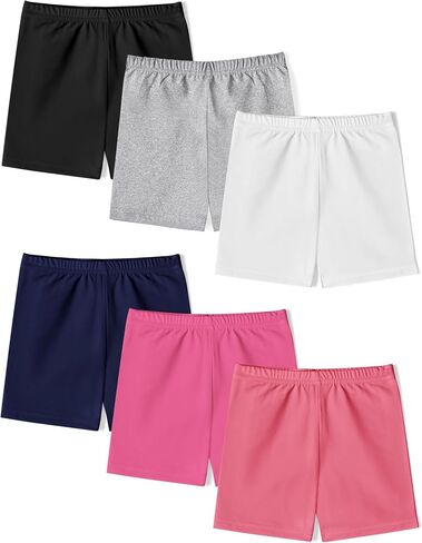 Girls Bike Shorts 6 Pack Toddler Biker Shorts Soft Stretchy Cartwheel Undershorts for Under Dresses and Dance in Kuwait