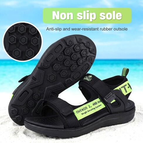 Boys Sandals Kids Open toe Athletic Sport Sandals Adjustable Strap Summer Outdoor Hiking Beach Water Shoes for Little Big Kid in Saudi Arabia