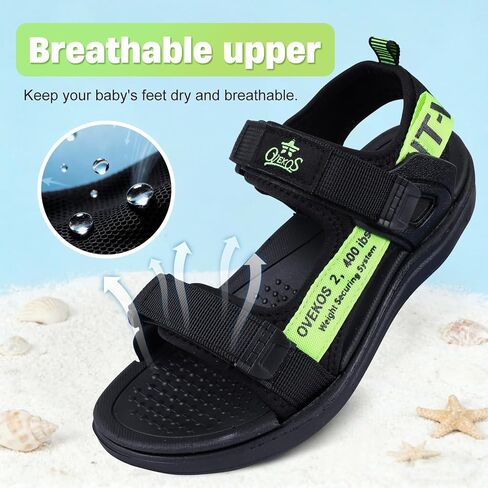 Boys Sandals Kids Open toe Athletic Sport Sandals Adjustable Strap Summer Outdoor Hiking Beach Water Shoes for Little Big Kid in Saudi Arabia