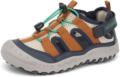 Mishansha Kids Outdoor Sport Sandals Closed Toe Adjustable Boys Girls Hiking Sandals Non-Slip Quick-Dry Water Sandal for Toddler Little Kid Big Kid in Saudi Arabia