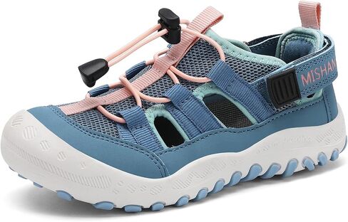 Mishansha Kids Outdoor Sport Sandals Closed Toe Adjustable Boys Girls Hiking Sandals Non-Slip Quick-Dry Water Sandal for Toddler Little Kid Big Kid in Saudi Arabia