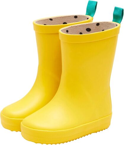 Ten Little Toddler Rain Boots for Girls & Boys, APMA-Approved Kids Rain Boots - Waterproof, Lightweight, Flexible Rubber Toddler Rainboots with Enhanced Traction in Kuwait