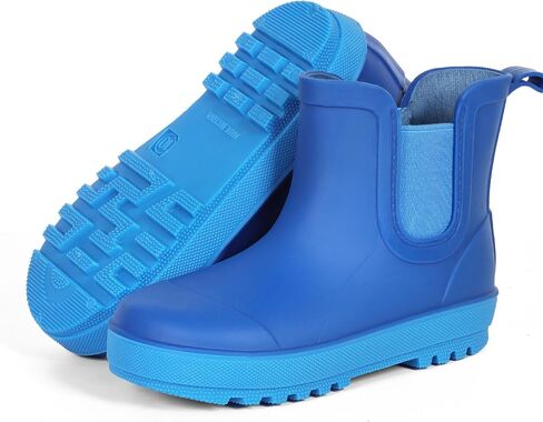 Furuian Rain Boots for Kids Waterproof Ankle Rubber Boots Boys Girls Easy-on for Outdoor School Hiking Toddler/Little/Big Kid in Kuwait