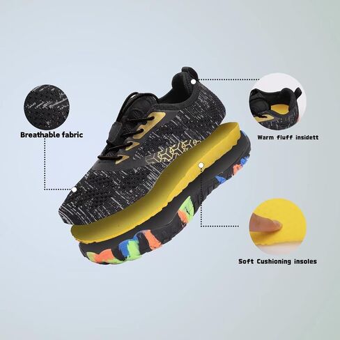 Kids Barefoot Shoes Boys Trail Running Shoes Girls Athletic Sneakers, Non-Slip Flexible Rubber Sole, Wide Toe Box Anti-Collision, Breathable Lightweight for Toddler Little Kid Big Kid in Saudi Arabia