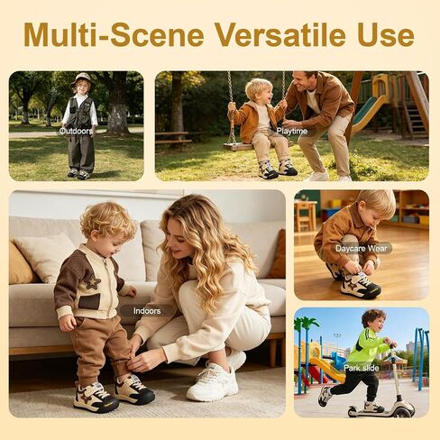 TARANIS Toddler Outdoor Hiking Shoes Toe Protection and Arch Support, Wide Toe Box Non-Slip Walking Shoes for Boys Girls Sneakers in Saudi Arabia