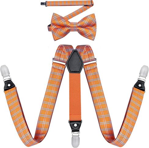 DiBanGu Suspenders for Boys Bow Tie Set Adjustable Y Back Toddler Suspenders for Wedding Graduation in Kuwait