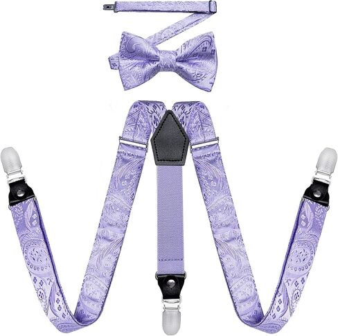 DiBanGu Suspenders for Boys Bow Tie Set Adjustable Y Back Toddler Suspenders for Wedding Graduation in Kuwait