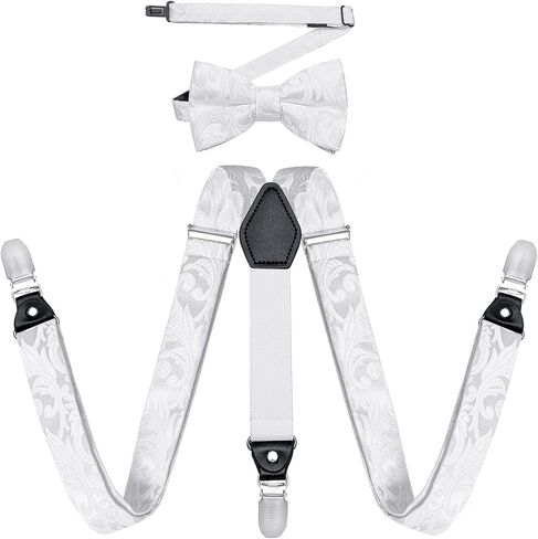 DiBanGu Suspenders for Boys Bow Tie Set Adjustable Y Back Toddler Suspenders for Wedding Graduation in Kuwait