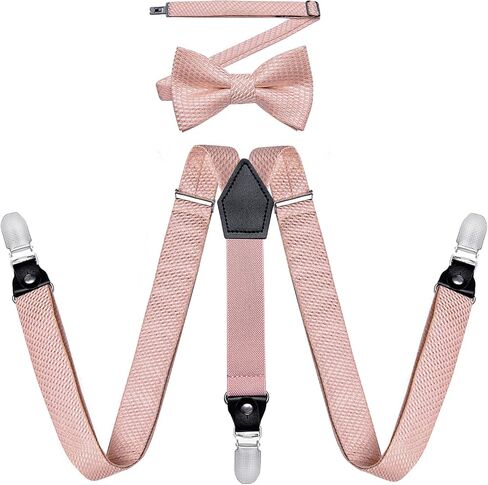 DiBanGu Suspenders for Boys Bow Tie Set Adjustable Y Back Toddler Suspenders for Wedding Graduation in Kuwait