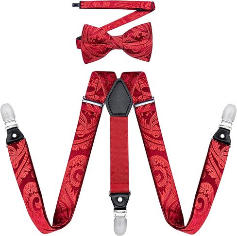 DiBanGu Suspenders for Boys Bow Tie Set Adjustable Y Back Toddler Suspenders for Wedding Graduation in Kuwait
