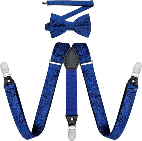 DiBanGu Suspenders for Boys Bow Tie Set Adjustable Y Back Toddler Suspenders for Wedding Graduation in Kuwait