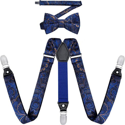 DiBanGu Suspenders for Boys Bow Tie Set Adjustable Y Back Toddler Suspenders for Wedding Graduation in Kuwait