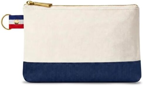 America 250 - We The People - Canvas Pouch Bag – Officially Licensed Commemorative 250th Anniversary – Durable Canvas, Gold Zipper, Navy Bottom, Compact Essentials Organizer in Saudi Arabia