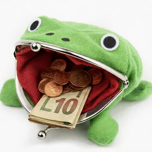 Frog purse Animal frog wallet - Frog coin purse Funny coin purse +1 Lucky coin - Coin puerse for boys in Saudi Arabia