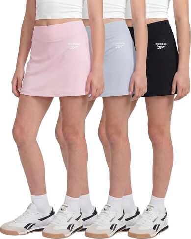 Reebok 3 Pack: Girls Skorts Athletic Dry Fit Tennis Golf Skirt with Built in Shorts Active for Kids Teens Tweens (Sizes 6-16) in Kuwait