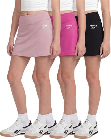 Reebok 3 Pack: Girls Skorts Athletic Dry Fit Tennis Golf Skirt with Built in Shorts Active for Kids Teens Tweens (Sizes 6-16) in Kuwait
