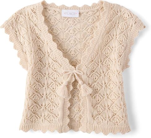 The Children's Place Girls' Short Sleeve Sweater Shrug in Kuwait