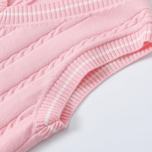 JOFOW Kids Vest Boys Sweater Vest Knit V-Neck Knitted Stripe Knitted Tank Top in Saudi Arabia