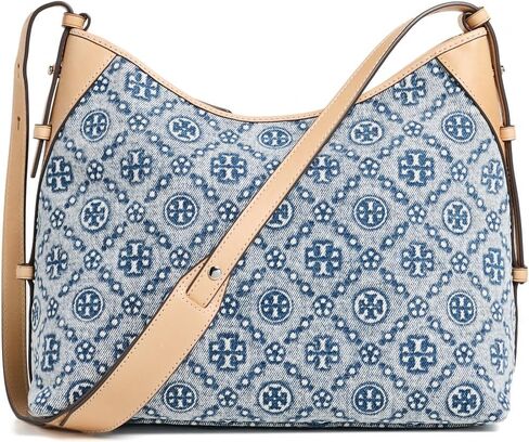 Tory Burch Women's T Monogram Denim Messenger Bag in Kuwait