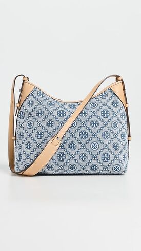 Tory Burch Women's T Monogram Denim Messenger Bag in Kuwait