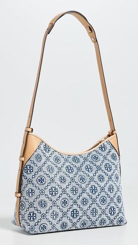 Tory Burch Women's T Monogram Denim Messenger Bag in Kuwait