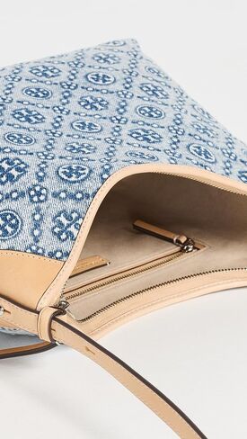 Tory Burch Women's T Monogram Denim Messenger Bag in Kuwait