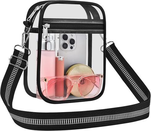 Clear Bag for Stadium Events Clear Handbag Crossbody Purse for Men Women Messenger Bag for Concerts Sports Festivals in Saudi Arabia