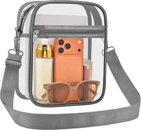 Clear Bag for Stadium Events Clear Handbag Crossbody Purse for Men Women Messenger Bag for Concerts Sports Festivals in Saudi Arabia