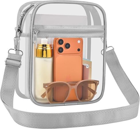 Clear Bag for Stadium Events Clear Handbag Crossbody Purse for Men Women Messenger Bag for Concerts Sports Festivals in Saudi Arabia