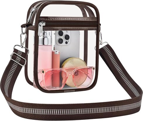 Clear Bag for Stadium Events Clear Handbag Crossbody Purse for Men Women Messenger Bag for Concerts Sports Festivals in Saudi Arabia