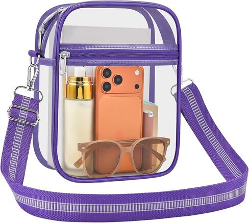 Clear Bag for Stadium Events Clear Handbag Crossbody Purse for Men Women Messenger Bag for Concerts Sports Festivals in Saudi Arabia