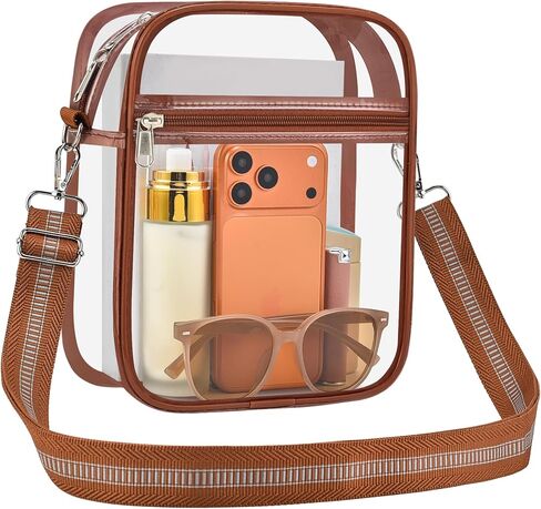 Clear Bag for Stadium Events Clear Handbag Crossbody Purse for Men Women Messenger Bag for Concerts Sports Festivals in Saudi Arabia