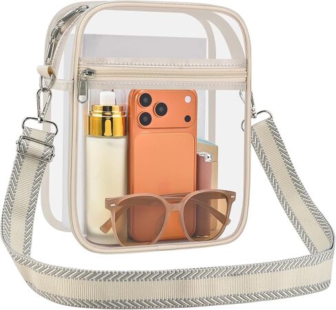 Clear Bag for Stadium Events Clear Handbag Crossbody Purse for Men Women Messenger Bag for Concerts Sports Festivals in Saudi Arabia