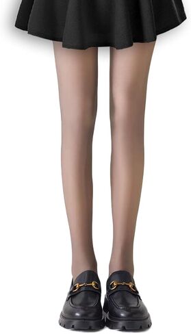 VINICUNCA Girls Fake Translucent Tights, School Uniform Leggings Under Dress Dance Stockings for Kids in Kuwait
