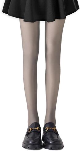VINICUNCA Girls Fake Translucent Tights, School Uniform Leggings Under Dress Dance Stockings for Kids in Kuwait