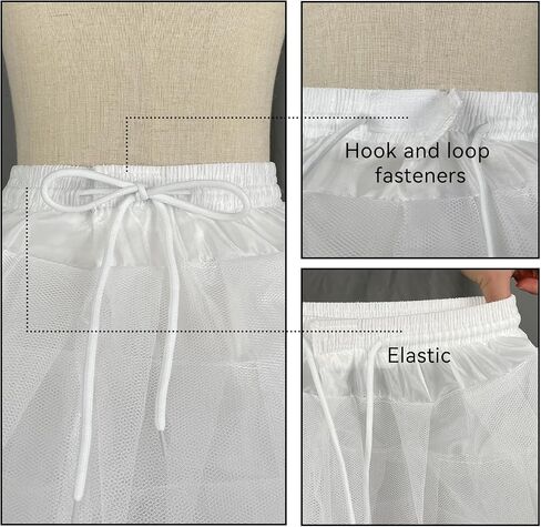 Girls Tulle Petticoat Underskirt for Dresses, Elastic Waist 3-Layer Tulle Crinoline Slip for Party, Wedding, Pageant & Dress Up in Saudi Arabia
