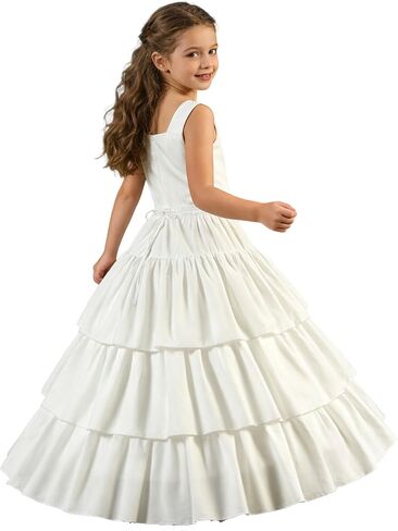 ABAO SISTER Girls Hoop Petticoat Cotton Crinoline Slip Underskirt for Flower Girl Dress in Kuwait