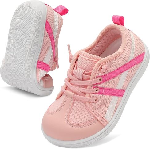 Scurtain Toddler Shoes Girl Boy Wide Toe Breathable Barefoot Shoes Little Kids Slip on School Tennis Shoes Flexible Rubber Casual Flat Sneakers in Saudi Arabia
