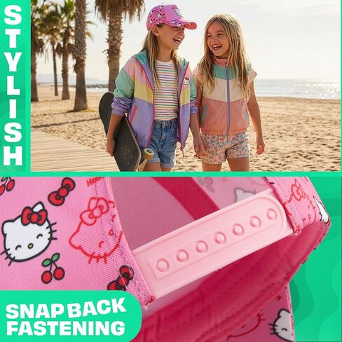 Get Trend Hello Kitty | Barbie | Squishmallows Girls Baseball Cap, UV Protection Sunglasses & Soft Scrunchies, 3 Piece Set in Kuwait