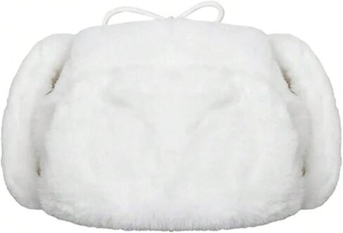 Winter Warm Ushanka Hat for Women Lovely Plush Designs Ushanka Hat with Adjustable Size and Lovely Cartoon Smiling Face in Kuwait
