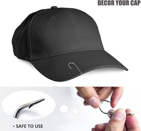 DHATMYC 5PCS Fish Hook Hat Clip Gold Hats Pins Decal Fish Hooks for Cap Hat Tie Clasp Money Clip in Saudi Arabia