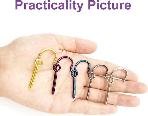 DHATMYC 5PCS Fish Hook Hat Clip Gold Hats Pins Decal Fish Hooks for Cap Hat Tie Clasp Money Clip in Saudi Arabia