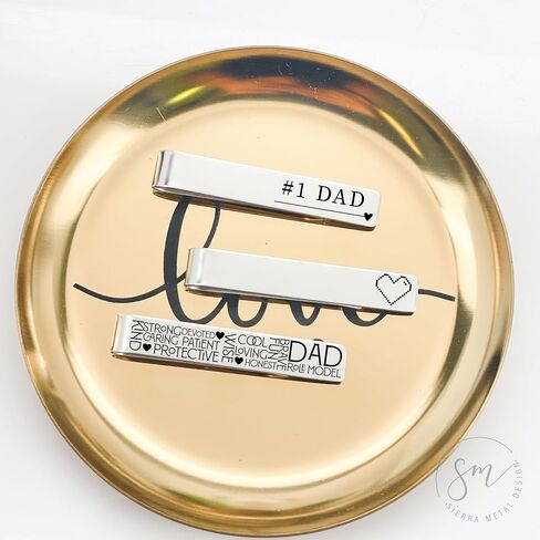 Stainless Steel Tie Clip Set for Men – Set of 3 Engraved Tie Bars for Dad, Grandpa, Uncle & Godfather – Durable Dress Accessories for Everyday Wear in Kuwait