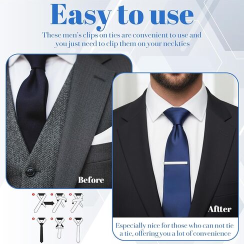 16 Pcs Tie Clips for Men, Black Gold Silver Blue Red Tie Bar Set for Regular Necktie, Fashion Designs Necktie Bar Pinch Clips Suitable For Father's Day Wedding Anniversary Business in Kuwait