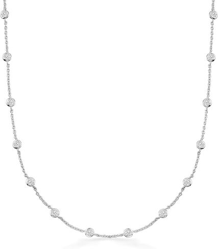 Ross-Simons 4.50 ct. t.w. CZ Station Necklace in Saudi Arabia
