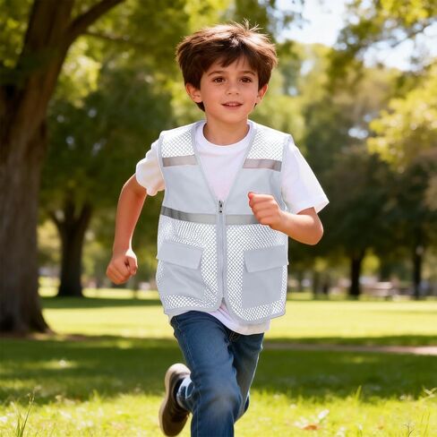 RKSTN Kids Student Reflective Safety Vest Sleeveless Jacket for Outdoor Activities Reflection Work Clothes in Saudi Arabia