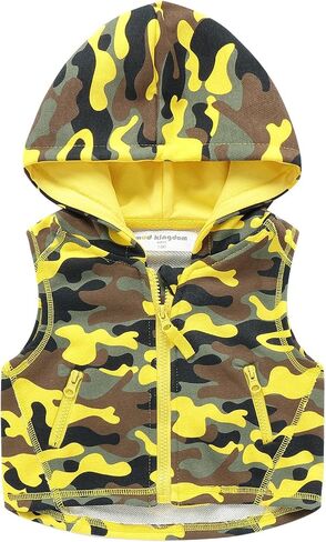 Mud Kingdom Girl Hooded Vest Lightweight Zip Front Kids Warm Vest With Pockets in Kuwait