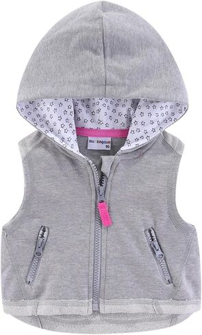 Mud Kingdom Girl Hooded Vest Lightweight Zip Front Kids Warm Vest With Pockets in Kuwait